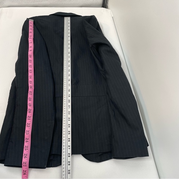 DIESEL Jamon-Bis Blazer Jacket Men’s Xl Gray Striped Cotton Snap Buttons Sleeves - Picture 10 of 12